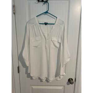 Torrid Harper Blouse – Size 3 (US 22/24) – White